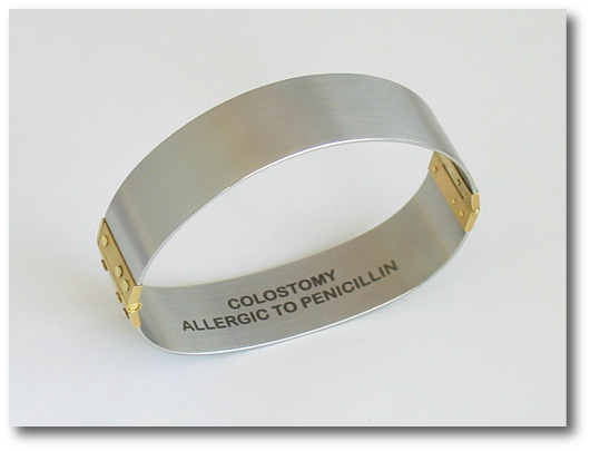 Medical Alert Bracelet inside